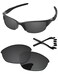 PapaViva Replacement LensesRubber Kits for Oakley Half Jacket 2.0 OO9144 62mm Sunglass Solid Black Polarized