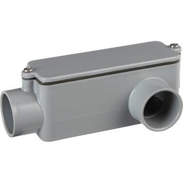 ThomasBETTS E984F-CAR Rigid Conduit Body, Ll Configuration, 1 In Hub, Foam, Non-Threaded 6-9/32 In L, Pvc