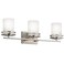 Kichler Hendrik 3-Light Bathroom Vanity Light, Brushed Nickel