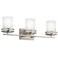 Kichler Hendrik 3-Light Bathroom Vanity Light, Brushed Nickel