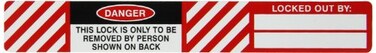 Brady LID-3 Prinzing Lockout Labels 25/Package ,25 Labels per Package