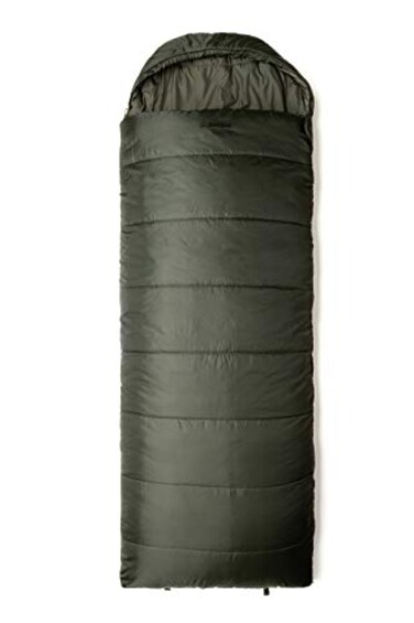 Snugpak Basecamp Ops Navigator Sleeping Bag with Compression Stuff Sack, Navigator Olive - Right Hand Zip