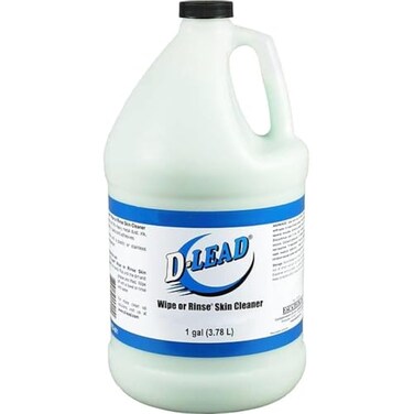 D-Lead Wipe/Rinse Skin Cleaner, 1 gal.