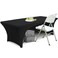 ABCCANOPY 6 FT Open Back Spandex Table Cover, Fitted Tablecloth, Black