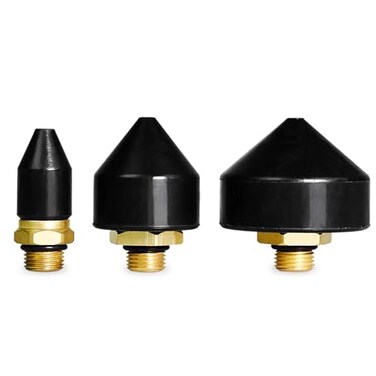 FIRSTINFO TOOLS FIRSTINFO A1857A 3-Piece Rubber Tip Nozzle,13 mm 25 mm 35 mm