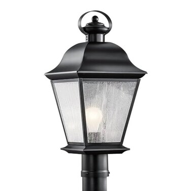 Kichler Mount Vernon Outdoor Post Light, Black