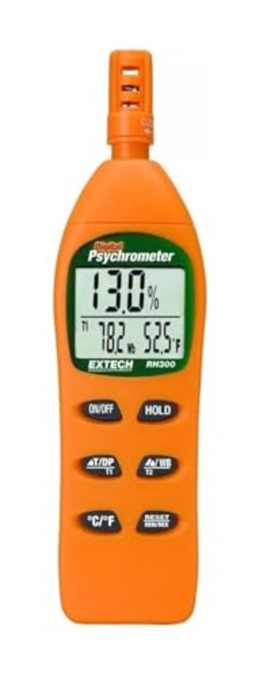 Extech RH300 Digital Psychrometer, Humidity, Temp, Dew Point, Wet Bulb