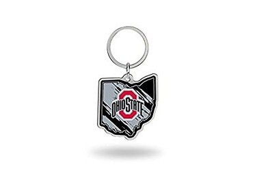 Rico Industries NCAA Ohio State Buckeyes State Shape Keychain