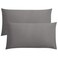FLXXIE 2-Pack Microfiber King Pillow Cases, Envelope Closure, Dark Grey