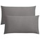 FLXXIE 2-Pack Microfiber King Pillow Cases, Envelope Closure, Dark Grey