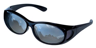 LensCovers Small Polarized Fit Over, Black, Reflective Lens