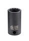SUNEX Tools 3/8 in. Drive 15mm 12-Point Semi-Deep Impact Socket, CR-MO Steel, Model 315MZRD