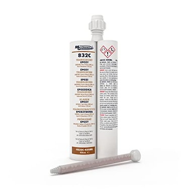 MG Chemicals 832C Translucent Epoxy EncapsulatingPotting Compound for Electronics, 450 mL Dual Cartridge ,Ratio 2: 1