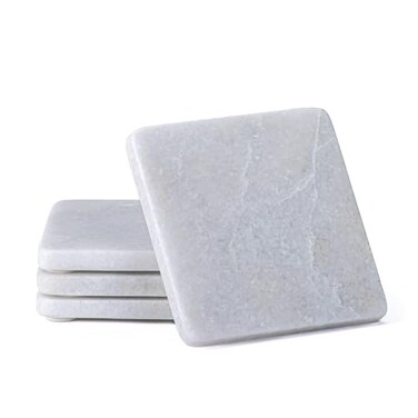 Thirstystone Natural White Marble Coaster 4 Pack