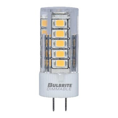 Bulbrite LED Mini JC Non-Dimmable Bi-Pin Base ,G4Light Bulb 25 Watt Equivalent 3000K, Clear 1-Pack