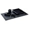 DACASSO Black Bonded Leather 5-Piece Desk Set