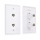 Cable Matters 2-Pack 2-Port Ethernet Wall Plate Cat6 with White Keystone