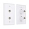 Cable Matters 2-Pack 2-Port Ethernet Wall Plate Cat6 with White Keystone
