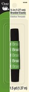 Dritz 9332B Braided Elastic, 1/2-Inch x 1-1/2-Yard, Black