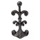 Comfify Silver with Black Fleur De Lis Cast Iron Door Stop“ 4x3.5x7.75