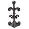 Comfify Silver with Black Fleur De Lis Cast Iron Door Stop“ 4x3.5x7.75