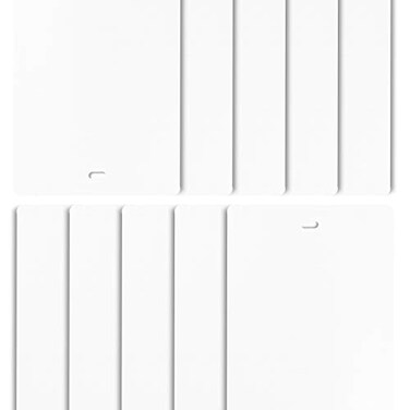DALIX PVC Vertical Blind Replacement Slats Curved Smooth White 98.5 x 3.5 ,10-Pack