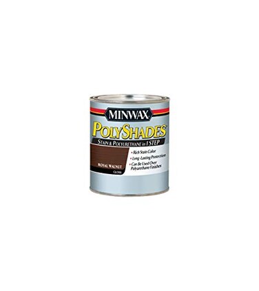 Minwax 214504444 Polyshades - StainPolyurethane in 1 Step, 1/2 pint, Royal Walnut, Gloss