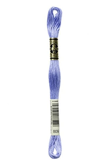 DMC 117-809 6 Strand Embroidery Cotton Floss, Delft Blue, 8.7-Yard