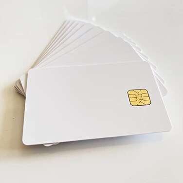 XCRFID AT24C64 Chip Smart IC Card with 64K EEPROM Memory ISO 7816 Programmable White Blank PVC Card 10pcs by