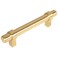 Cosmas 10 Pack 161-4BB Brushed Brass Steel Pull 4 Inch Hole Centers