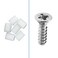 Rok Hardware 8mm Plastic Hinge Dowel Inserts with Screws, 100 Pack