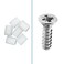 Rok Hardware 8mm Plastic Hinge Dowel Inserts with Screws, 100 Pack