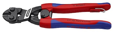 Knipex Tools 71 32 200 T BKA 8" High Leverage Cobolt Cutter with NotchSpring, Tether Attachment-Comfort Grip,