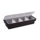 Winco 19 3/8" Black Plastic 4-Compartment Condiment Holder