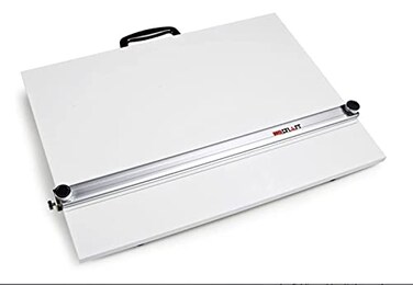 Martin Universal Design 20" x 26" Pro-Draft Parallel Straightedge Drawing Board, White Melamine, 1 Each ,U-PEB2026B