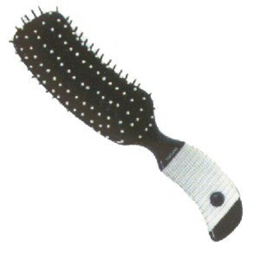Scalpmaster Banana Shape Brush With 7 Rows Bristles In Cushion Base