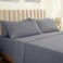 LuxClub 6 PC Full Size Sheet Set Bed Sheets Deep Pockets 18" Eco Friendly Wrinkle Free Cooling Sheets Machine Washable Hotel Bedding Silky Soft - Light Grey Full