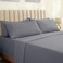 LuxClub 6 PC Full Size Sheet Set Bed Sheets Deep Pockets 18" Eco Friendly Wrinkle Free Cooling Sheets Machine Washable Hotel Bedding Silky Soft - Light Grey Full