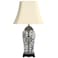 Red Lantern 26" Floral BlueWhite Vase Lamp