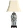 Red Lantern 26" Floral BlueWhite Vase Lamp