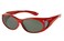 LensCovers Small Polarized Fit Over Sunglasses, Red, Smoke Lens