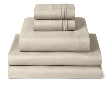 Mellanni Iconic 5-Piece, Ultra Soft Sheet Set ,Split King, Beige