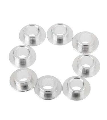 MUXSAM 8-Pack Inline Skate Bearing Bushing Spacers for 8mm Axles - Silver