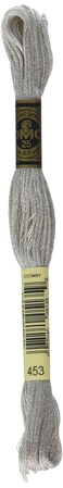 DMC 117-453 Six Stranded Cotton Embroidery Floss, Light Shell Gray, 8.7-Yard