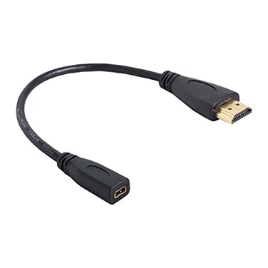 cablecc 20cm Micro HDMI Socket Female to HDMI Male Adapter Cable for TabletCell Phone