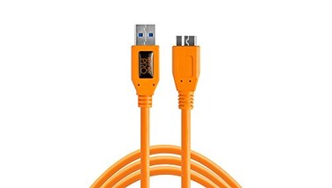 Tether Tools TetherPro USB 3.0 to Micro-B Cablefor Fast Transfer and Connection Between Camera and ComputerHigh Visibility Orange15 Feet ,4.6 m