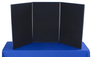 Displays2go 3-Panel Tabletop Exhibition Board, 72 x 36