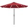 ABCCANOPY Solar Led Patio Umbrella with 32 Lights 9FT,Burdy
