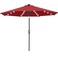 ABCCANOPY Solar Led Patio Umbrella with 32 Lights 9FT,Burdy