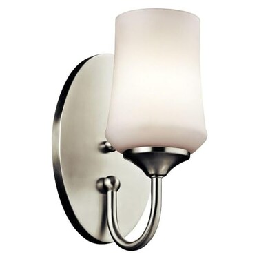 Kichler Aubrey 10.75" 1-Light Wall Sconce Light, Brushed Nickel